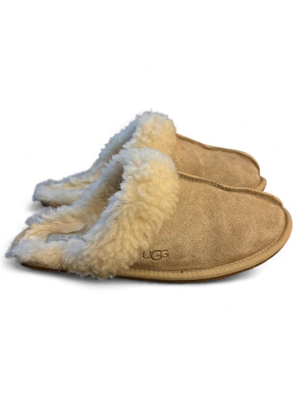 Used but solid condition Ugg fur slippers.